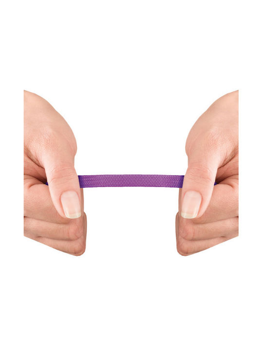 Bergal Sneaker Laces Neon Purple 075cm Φωσφοριζε Κορδονια Πλακε 75 Εκατοστα Χρωμα Μοβ Πλάτος 7 Mm Κατασκευασμένο Ανθεκτικό Πολυεστέρα