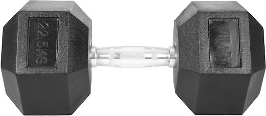 AMILA Rubber Hexagon Dumbbell 1 x 22.5kg