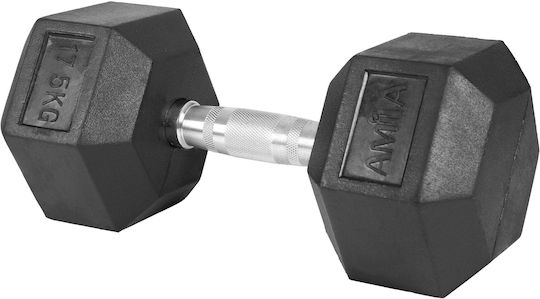 AMILA Дъмбел Шестоъгълник Гумен 1 x 17.50кг