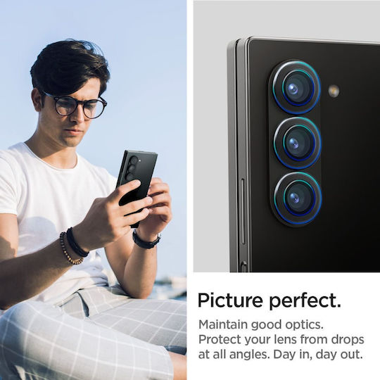 Spigen Optik Pro EZ Fit Camera Protection Tempered Glass Black for the Galaxy Z Fold 6