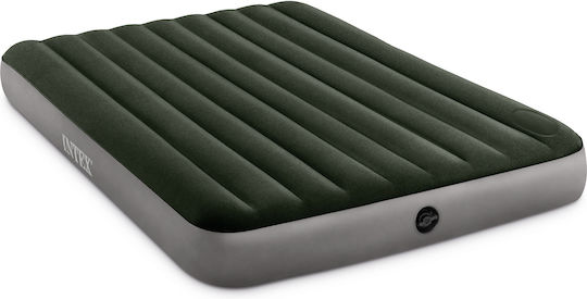 Intex Inflatable Double Air Mattress with Integrated Pump Downy 203x152x25cm Gray