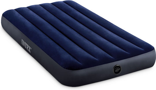 Intex Inflatable Sleeping Mattress Single Classic Downy 191x99x25εκ. Blue