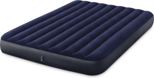 Intex Inflatable Sleeping Mattress King Size Classic Downy 203x183x25εκ. Blue