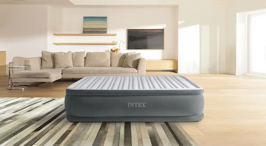 Intex Air Mattress Single with Integrated Electric Pump Comfort Plush Twin 191x99x46cm