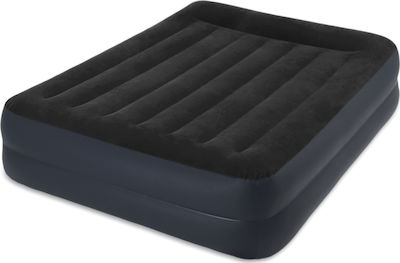 Intex Saltea de Aer pentru Camping Extra-Largă cu Pompă Electrică Integrată Pillow Rest Raised Bed 203x152x42εκ.