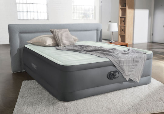 Intex Double Camping Air Mattress with Integrated Electric Pump Premaire I 203x152x46cm