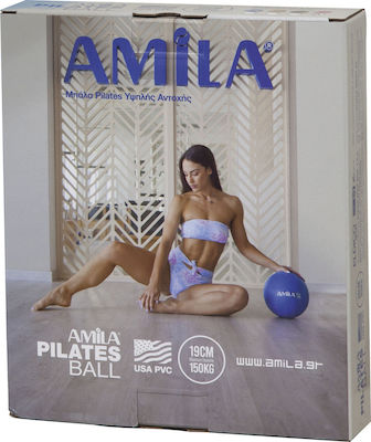 Amila Mini Μπάλα Pilates 19cm 0.15kg σε Μαύρο Χρώμα