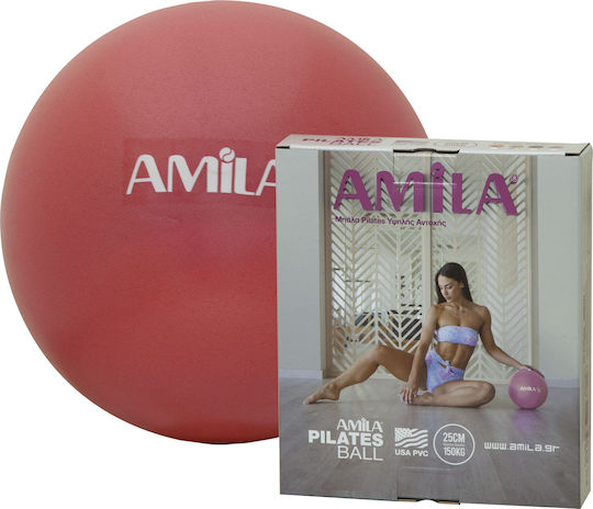 AMILA Mini Ball Pilates 25cm 0.2kg in Red Color