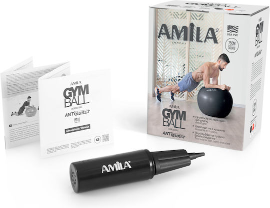AMILA Ball Pilates 75cm , 1.7kg in Black Color