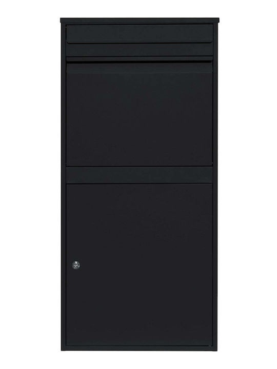 Außenbereich Briefkasten Inox in Schwarz Farbe