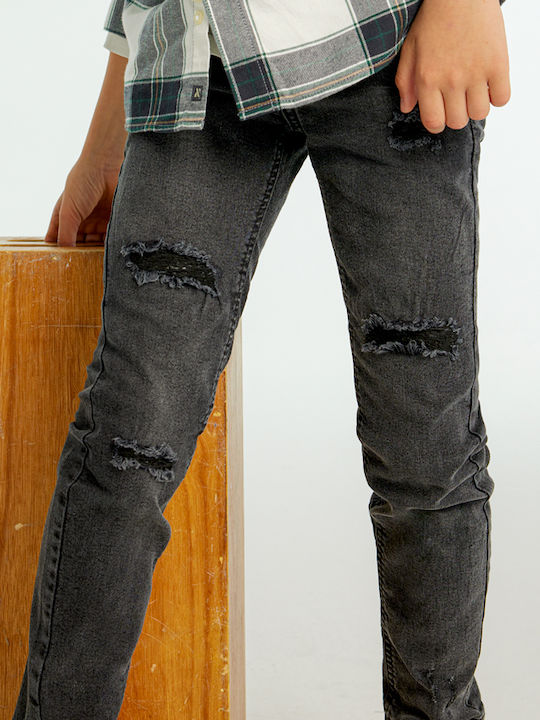Kinder Schlaghose Jeans Grau