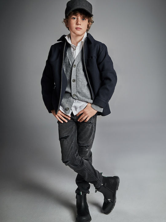 Kinder Schlaghose Jeans Grau