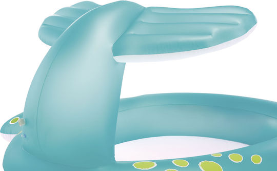 Intex Whale Spray Kinder Runde Schwimmbecken 200lt Aufblasbar 201x91cm Hellblaue