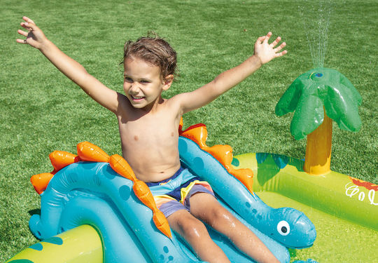 Intex Little Dino Play Center Children's Swimming Pool 143lt Inflatable 191x152x58cm Green