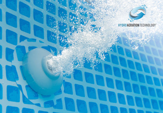 Intex Prism Στρογγυλή Πισίνα PVC 6503lt με Μεταλλικό Σκελετό 366x76εκ. Γκρι