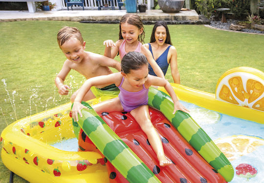 Intex Fun’n Fruity Spielcenter Kinder Schwimmbecken PVC 493lt Aufblasbar 244x191x91cm Gelbe