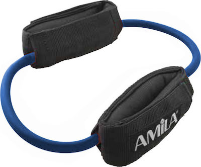 Amila Ankle Tube Bandă de rezistență pentru exerciții Circular Lifebuoy Foarte Dur cu mânere Albastru