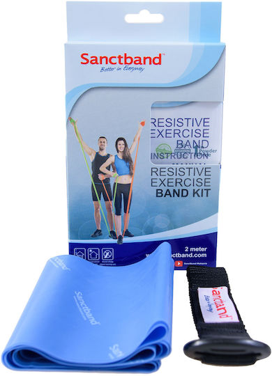 Sanctband Ελαστικός Ιμάντας Γυμναστικής Σκληρός Μπλε 2m 2m
