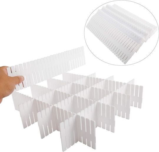 Organizator de sertare în Culoare Alb 46.3x7cm 4buc