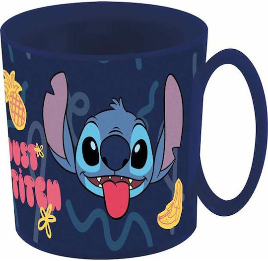 Stor Stitch Palms Mug Plastic Blue 350ml