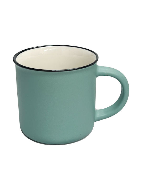 Τύπου Mug made from Porcelain Green 325ml 1pcs