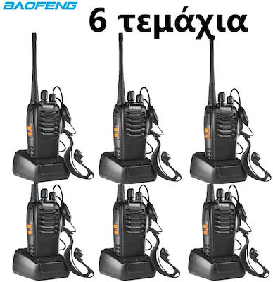 Baofeng BF-888S UHF/VHF Wireless Transceiver 5W without Screen Black 6pcs