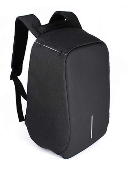Edman Rucsac Impermeabil pentru Laptop 15.6" cu Port USB în Culoare Neagră
