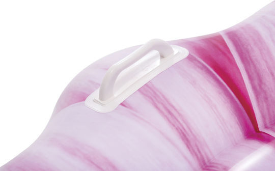 Intex Daisy Flower Mat Детски Надуваем Плажен Дюшек с Дръжки Розов 142см