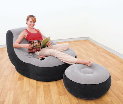 Inflatable Lounge Chair Gray 130cm 4J652141