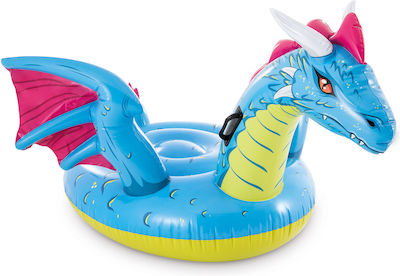 Intex Dragon Copii Saltea umflabilă Ride On pentru piscină cu mânere Albastru 201cm
