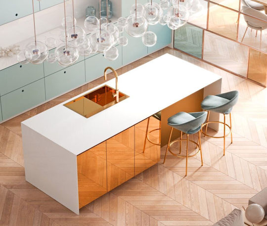 Quadron Drop-In Мивка Inox Ш78xД48см Сив