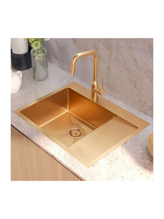 Quadron Ένθετος Νεροχύτης Γωνιακός Inox ΜxΠ Γκρι 5903242535932