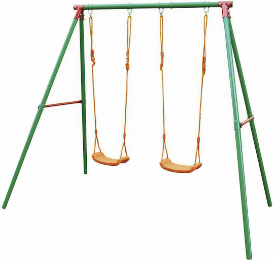Escape Double Metal Swing 200x100x63cm for 3+ Years Green