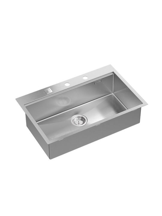 GraniteQ Drop-In Chiuvetă Inox L76xW50cm Gri