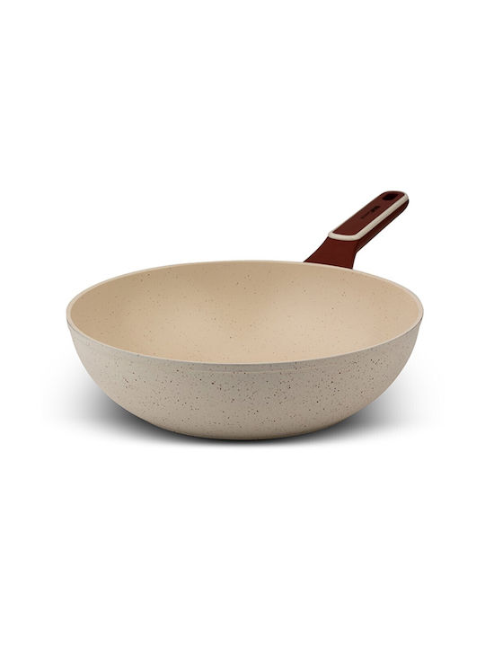 Nava Terrestrial Wok από Αλουμίνιο με Αντικολλητική Επίστρωση 28cm