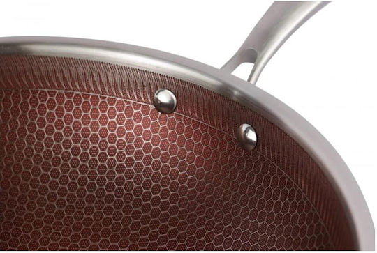 Edenberg Wok With Lid made of Stainless Steel with Non-Stick Coating 30cm