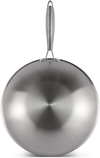 Edenberg Wok With Lid made of Stainless Steel with Non-Stick Coating 30cm