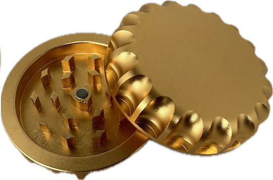 Τριφτησ-grinder Μεταλλικος 60χ28mm Μιας Θεσης Μαγνητικος Χρυσος