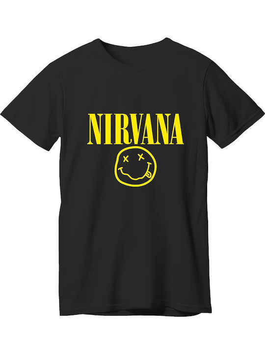T-Shirt Nirvana Gesichtskunst Rock Avenue P0005810013 Schwarzes