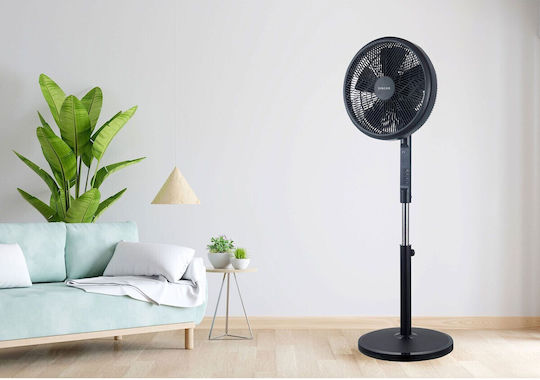 Singer Ventilator Pe Piedestal 55W Diametru 40cm Cu Telecomandă Negru