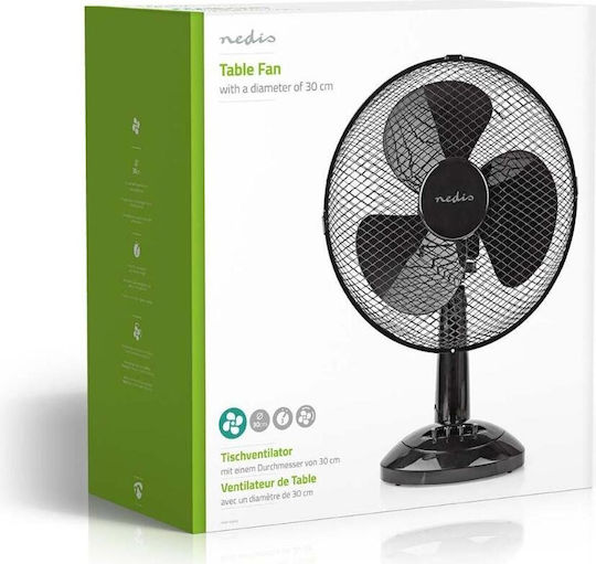 Nedis Tischventilator 35W Lüfterdurchmesser 30cm Schwarze