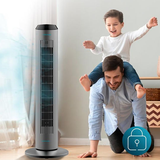 Cecotec EnergySilence 8190 Skyline Ionic Ventilator Turm 60W mit Fernbedienung Schwarze