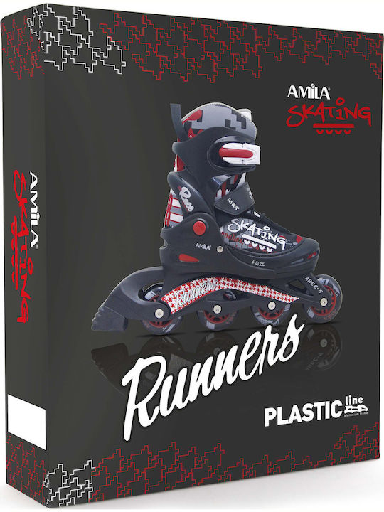 AMILA Inline Αυξομειούμενα Rollers Μαύρα Παιδικά