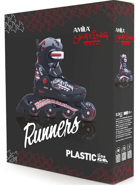 AMILA Inline Αυξομειούμενα Rollers Μαύρα Παιδικά
