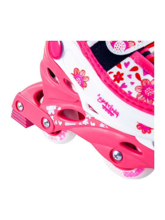 AMILA Inline Αυξομειούμενα Rollers Ροζ Παιδικά