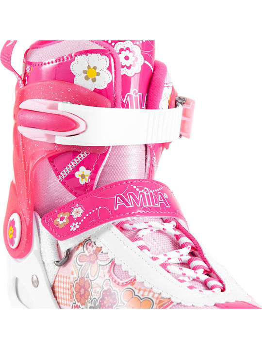 AMILA Inline Αυξομειούμενα Rollers Ροζ Παιδικά
