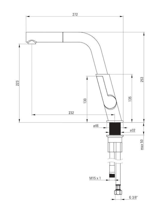 Deante Kitchen Faucet Counter Gray