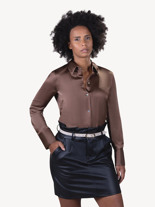 Leather Women's Belt Beige