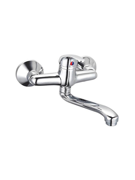 Varte Kitchen Faucet Wall Silver