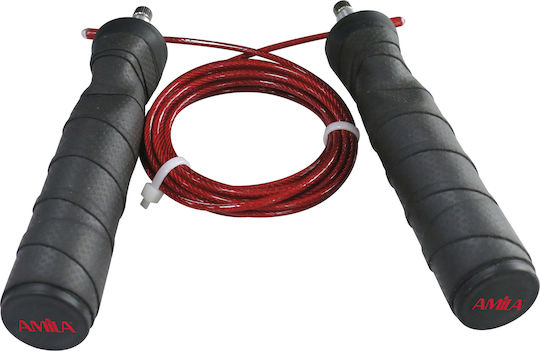 AMILA Speed Rope Σχοινάκι Ταχύτητας με Βάρος 3.3m Κόκκινο
